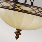 FE-DRAWING-ROOM-SFC Drawing Room 2 Light Ceiling Semi-Flush Walnut