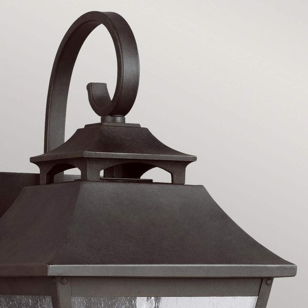 FE-GALENA2-M-SBL Galena 1 Light Outdoor Medium Wall Lantern Sable
