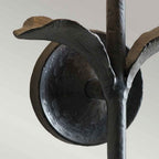 FE-GEORGIA1 Georgia 1 Light Wall Light Aged Iron and off white cotton shade