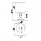 FE-PROSPECT-PARK1 Prospect Park 1 Light Wall Light Satin Nickel with Chrome