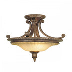 FE-STIRLING-CASTLESF Stirling Castle 2 Light Ceiling Semi-Flush British Bronze (S)