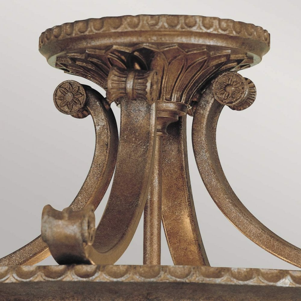 FE-STIRLING-CASTLESF Stirling Castle 2 Light Ceiling Semi-Flush British Bronze (S)