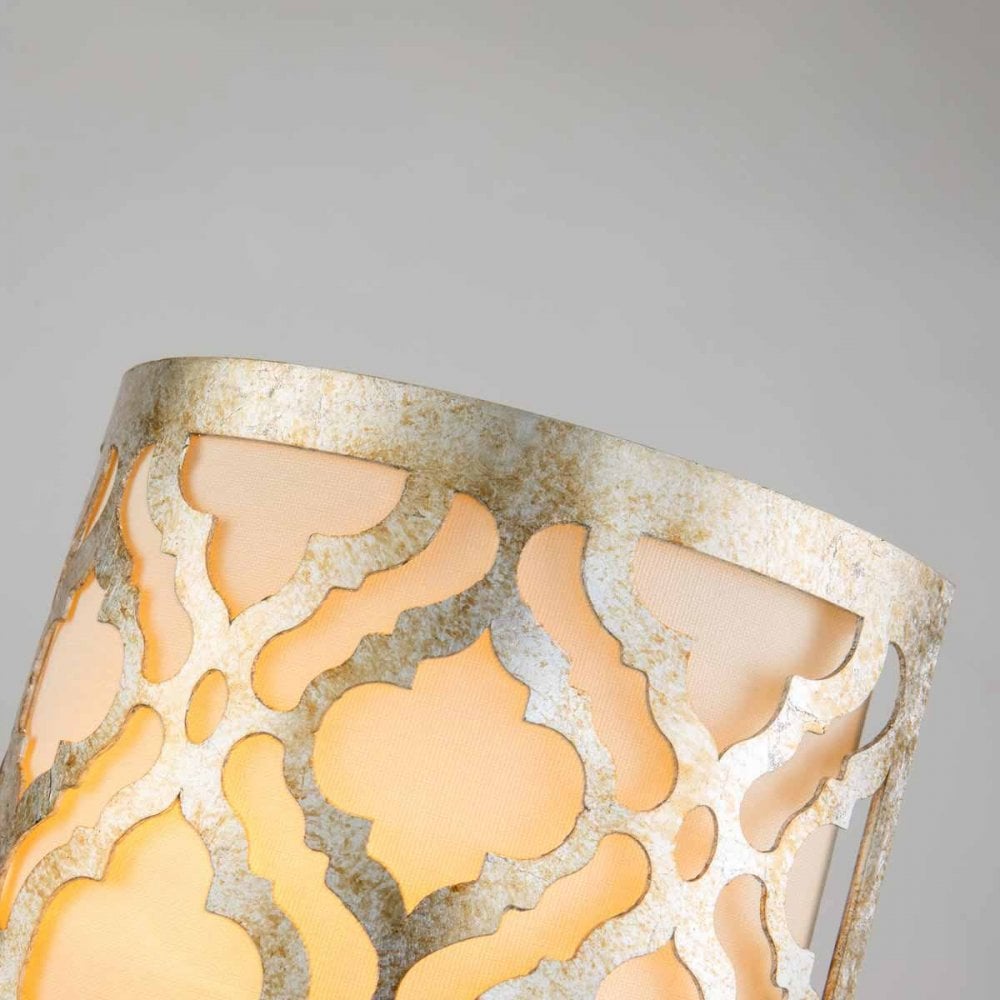 GN-ARABELLA1 Arabella 1 Light Wall Light Distressed Gold, Ivory Shade