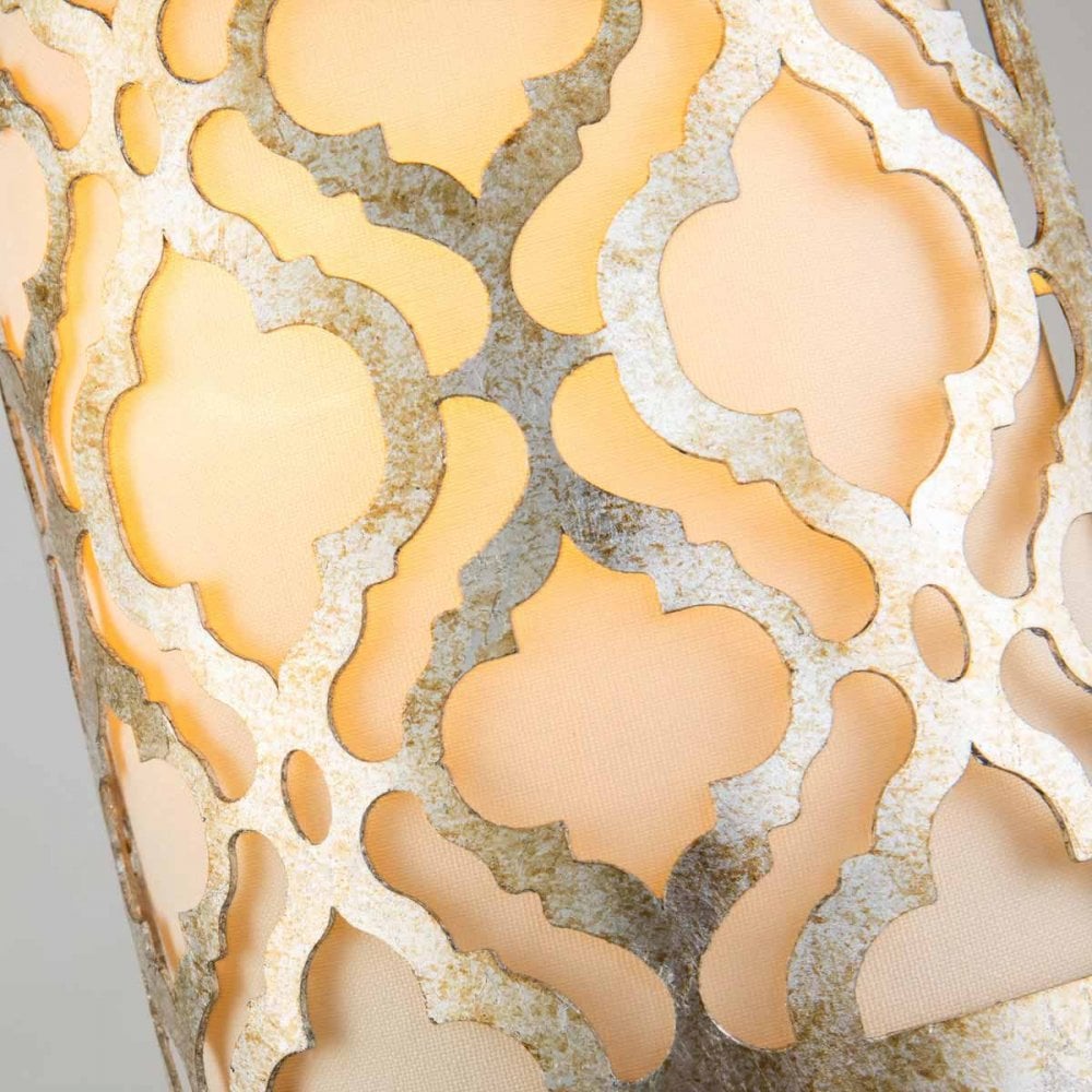 GN-ARABELLA1 Arabella 1 Light Wall Light Distressed Gold, Ivory Shade
