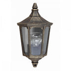 GZH-CKL7 Cricklade 1 Light Outdoor Half Wall Lantern Black/Gold