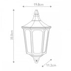 GZH-CKL7 Cricklade 1 Light Outdoor Half Wall Lantern Black/Gold