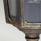 GZH-CKL7 Cricklade 1 Light Outdoor Half Wall Lantern Black/Gold
