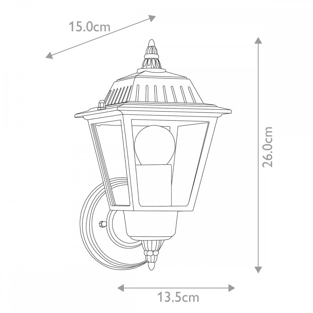 GZH-HN1 Highnam 1 Light Outdoor Wall Lantern Weathered Bronze