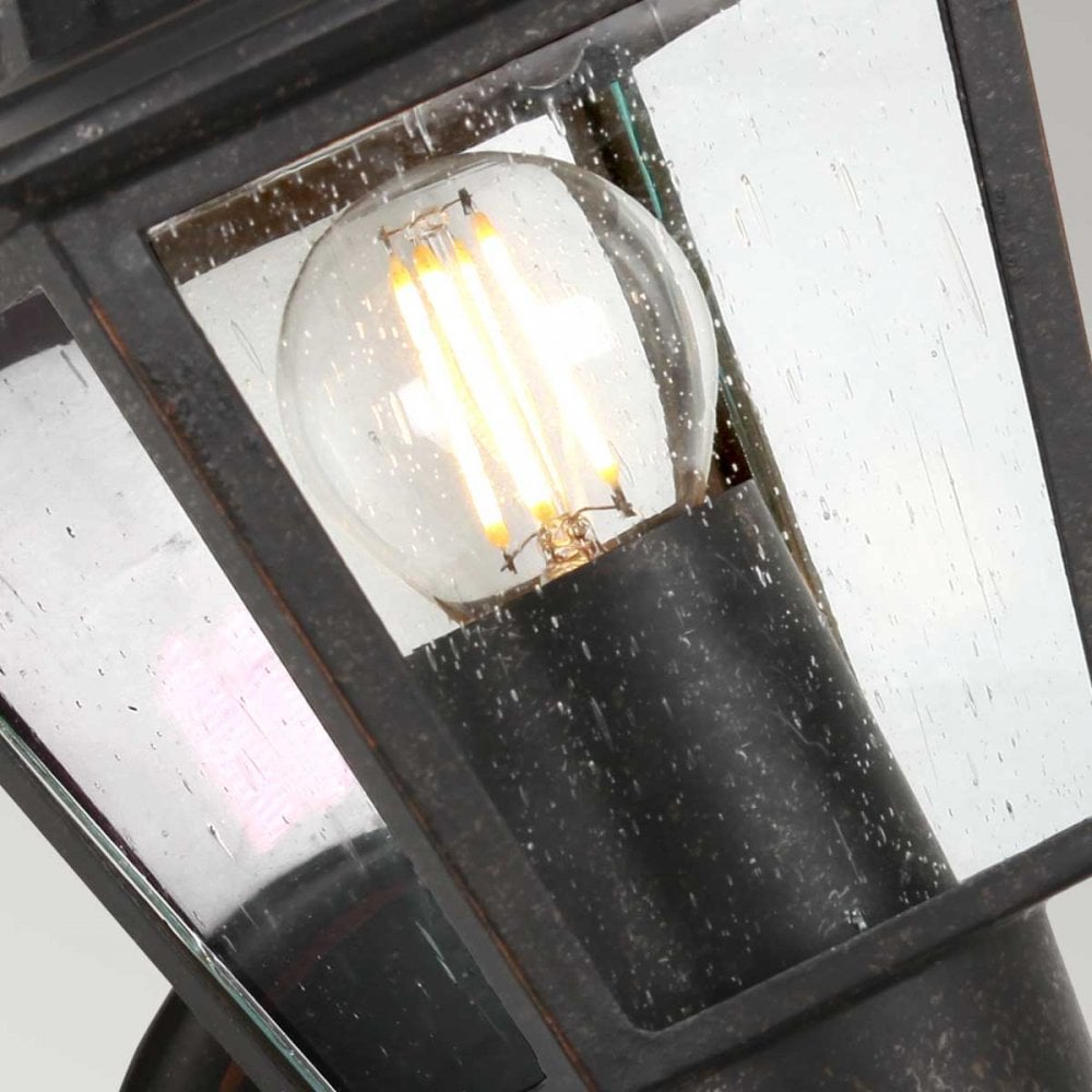 GZH-HN1 Highnam 1 Light Outdoor Wall Lantern Weathered Bronze