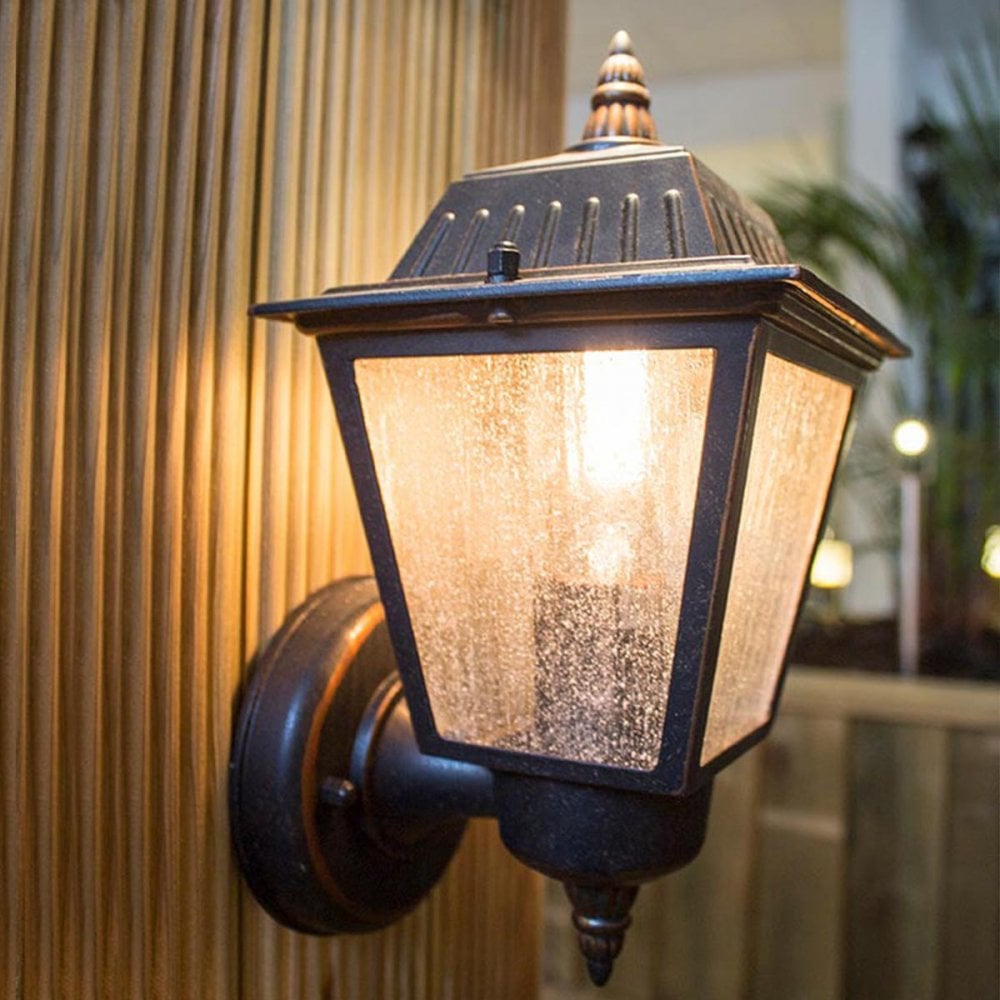 GZH-HN1 Highnam 1 Light Outdoor Wall Lantern Weathered Bronze