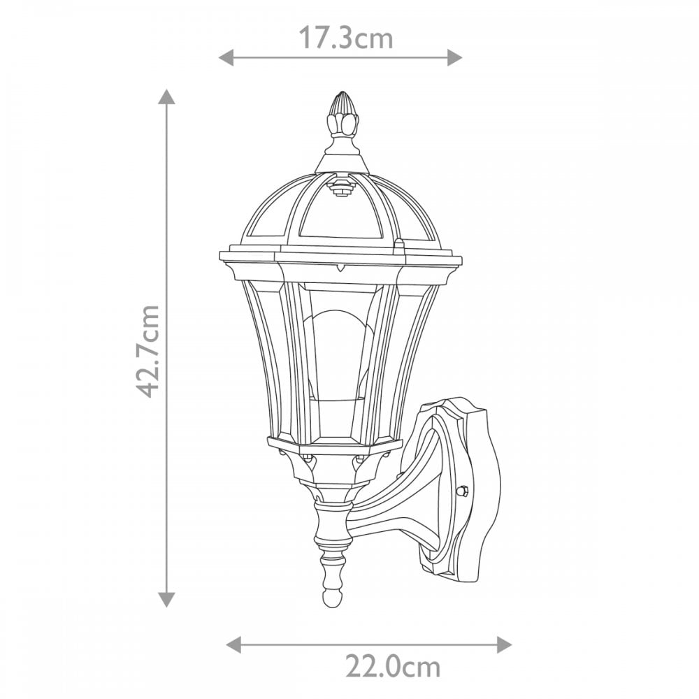 GZH-LB1 Ledbury 1 Light Outdoor Wall Lantern Black