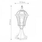 GZH-LB3 Ledbury 1 Light Outdoor Pedestal Lantern Black