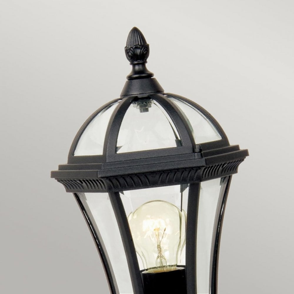 GZH-LB3 Ledbury 1 Light Outdoor Pedestal Lantern Black