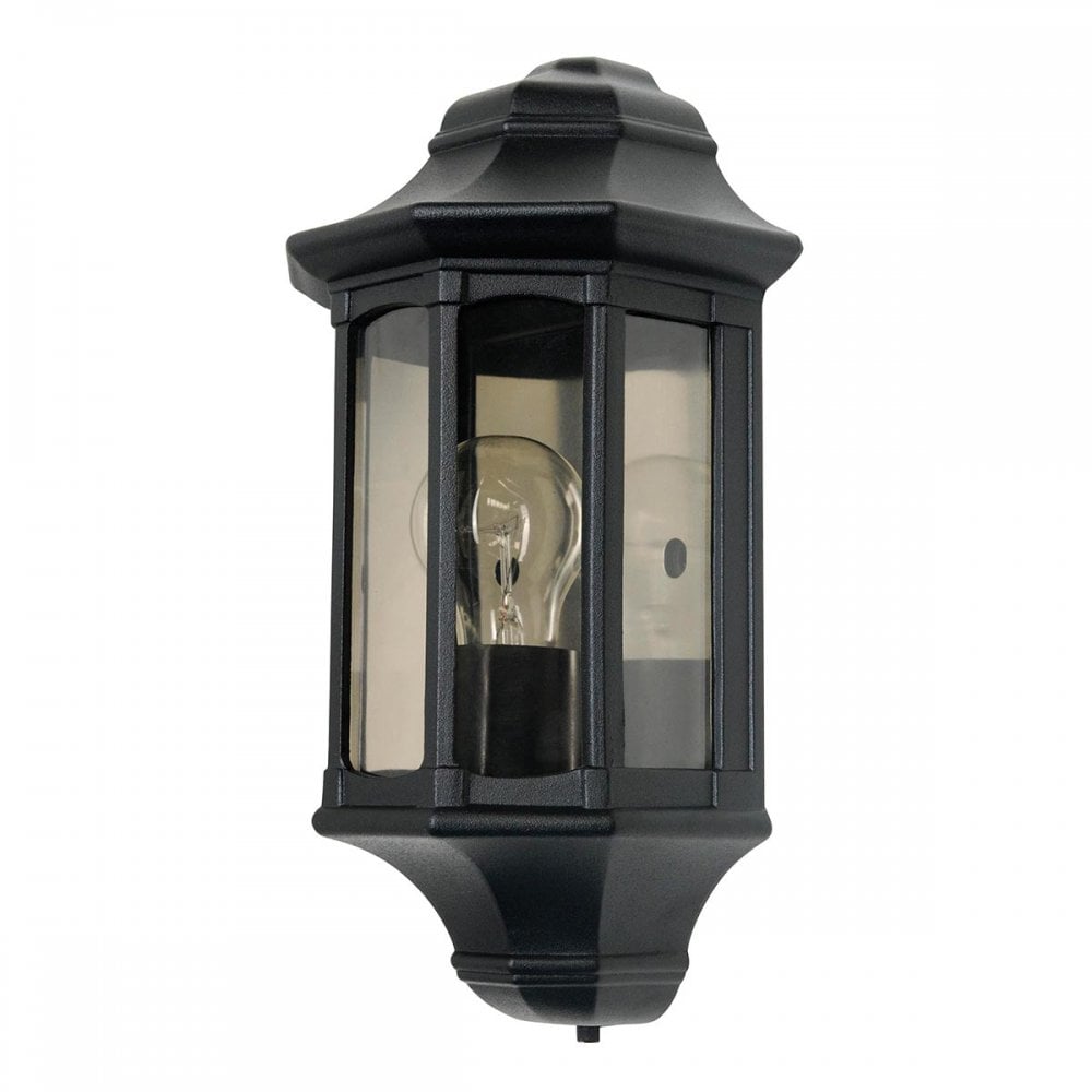 GZH-NB7 Newbury 1 Light Outdoor Half Wall Lantern Black