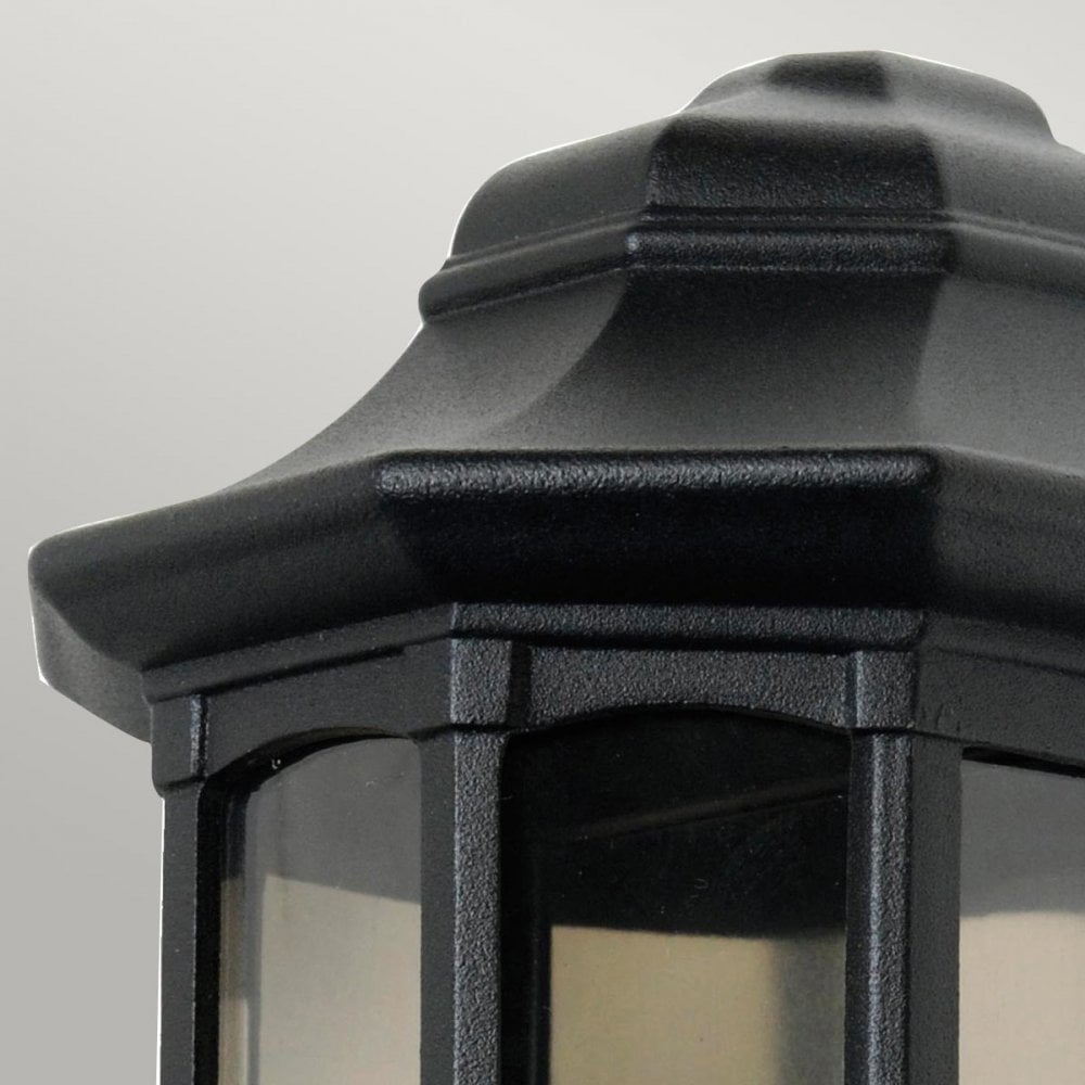GZH-NB7 Newbury 1 Light Outdoor Half Wall Lantern Black