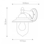 GZH-SDN2 Sandown 1 Light Outdoor Wall Lantern Black