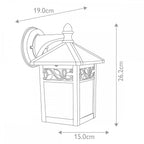 GZH-WC2 Winchcombe 1 Light Outdoor Wall Lantern Black/Silver