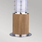 GZ-POOLE-MB Poole 1 Light Outdoor Bollard Teak and Stainless Steel