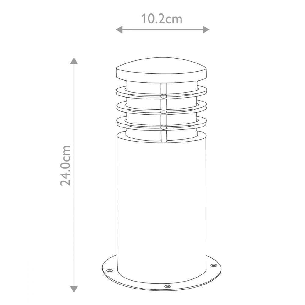 GZ-SANDBANKS-MB Sandbanks 1 Light Outdoor Bollard Stainless Steel