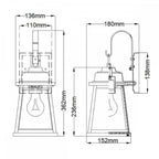 HK-BAINBRIDGE-S-OZ Bainbridge 1 Light Outdoor Small Wall Lantern Oil Rubbed Bronze
