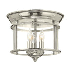 HK-GENTRY-F-PN Gentry 3 Light Ceiling Flush Polished Nickel