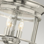 HK-GENTRY-F-PN Gentry 3 Light Ceiling Flush Polished Nickel