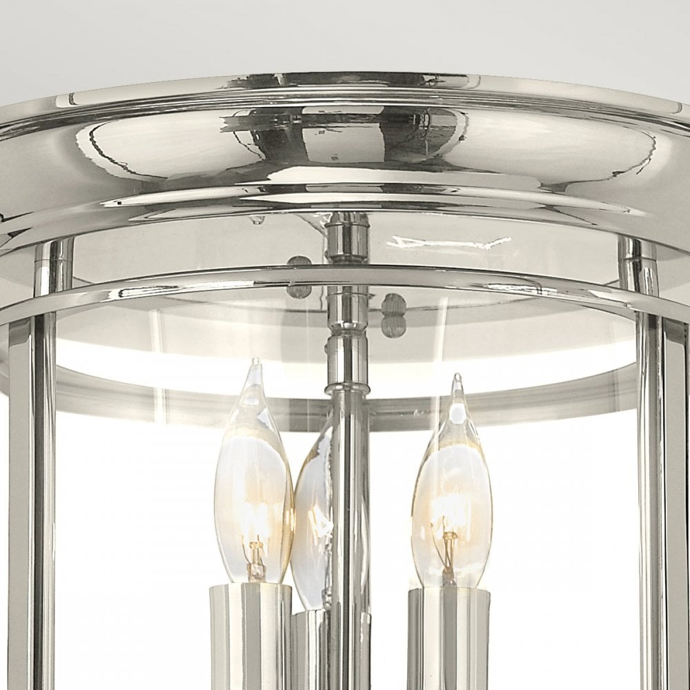 HK-GENTRY-F-PN Gentry 3 Light Ceiling Flush Polished Nickel