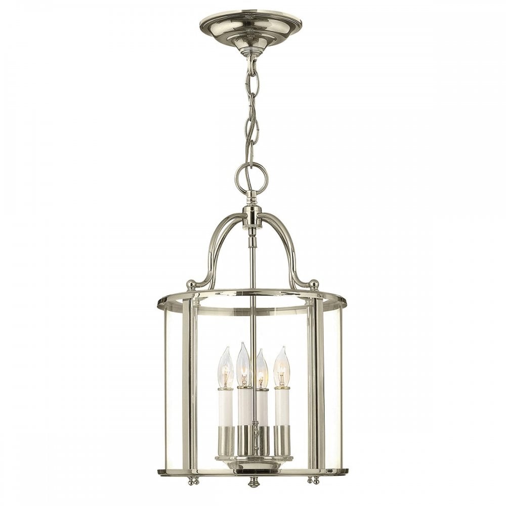 HK-GENTRY-P-M-PN Gentry 4 Light Pendant Polished Nickel