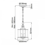 HK-GENTRY-P-S-PN Gentry 3 Light Pendant Polished Nickel