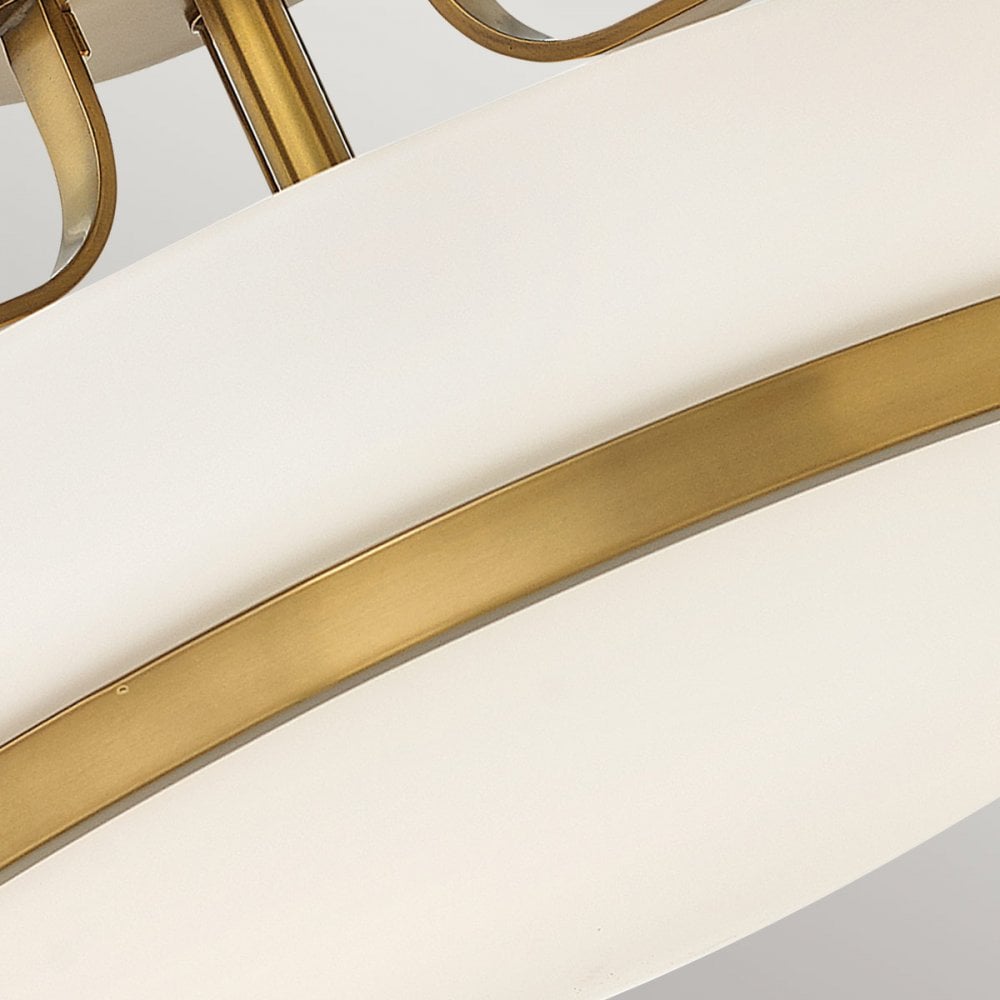HK-HARPER-SFM-HB Harper 3 Light Ceiling Semi-Flush Heritage Brass