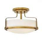 HK-HARPER-SFS-HB Harper 3 Light Ceiling Semi-Flush Heritage Brass (S)