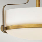 HK-HARPER-SFS-HB Harper 3 Light Ceiling Semi-Flush Heritage Brass (S)