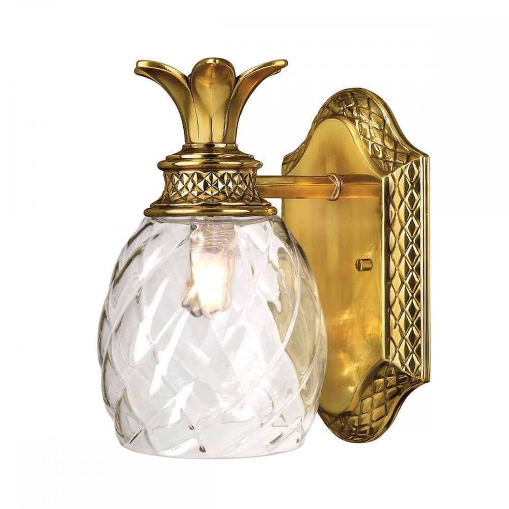 HK-PLANTATION1-BATH-BB Plantation 1 Light Bathroom Wall Light Burnished Brass