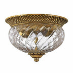 HK-PLANTATION-FS-BB Plantation 2 Light Ceiling Flush Burnished Brass