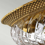 HK-PLANTATION-FS-BB Plantation 2 Light Ceiling Flush Burnished Brass