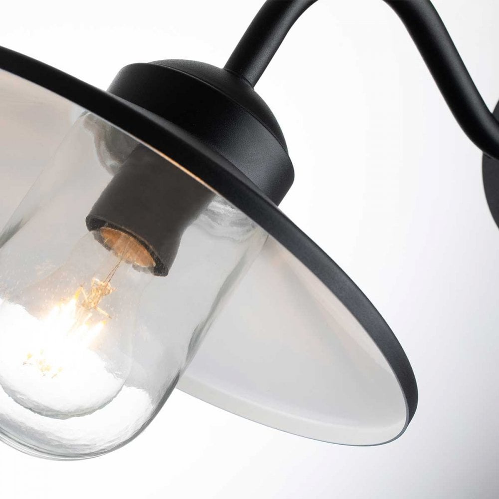 Klampenborg 1 Light Outdoor PIR Wall Lantern Black
