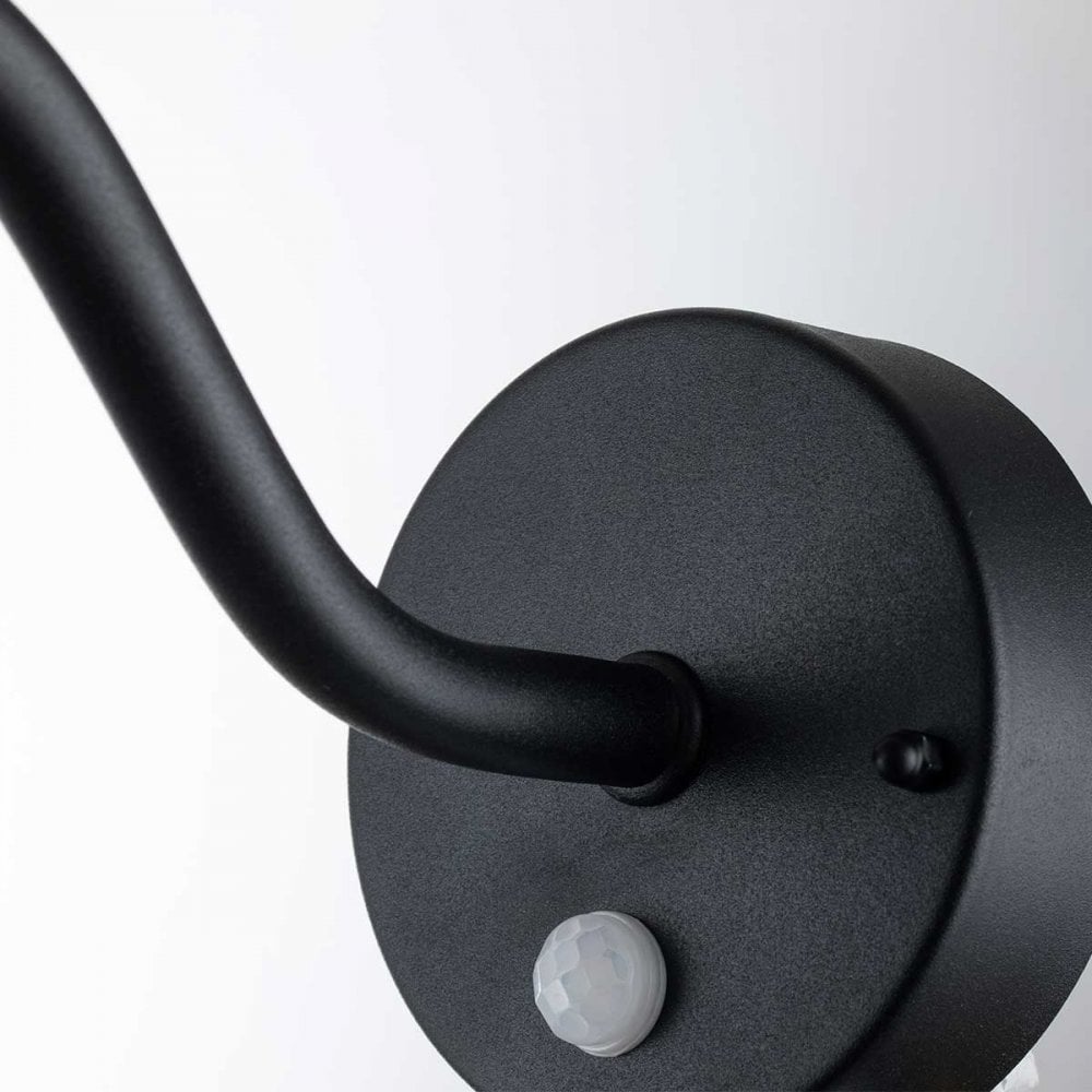 Klampenborg 1 Light Outdoor PIR Wall Lantern Black