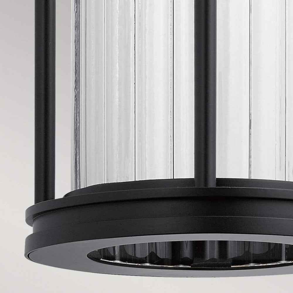 KL-BARRAS2-M-BK Barras 1 Light Outdoor Medium Wall Lantern Black