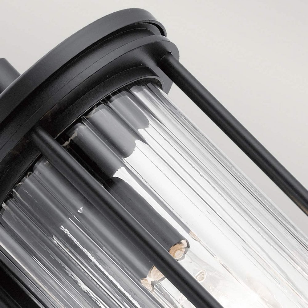 KL-BARRAS2-M-BK Barras 1 Light Outdoor Medium Wall Lantern Black