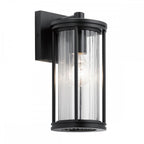 KL-BARRAS2-S-BK Barras 1 Light Outdoor Small Wall Lantern Black