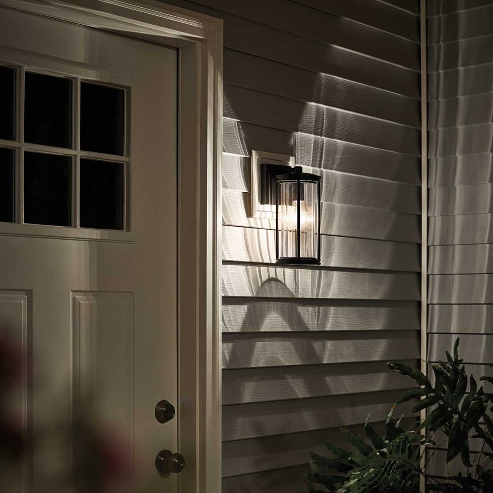 KL-BARRAS2-S-BK Barras 1 Light Outdoor Small Wall Lantern Black