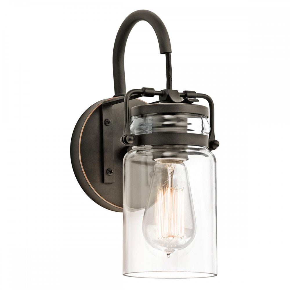 KL-BRINLEY1-OZ Brinley 1 Light Wall Light Olde Bronze