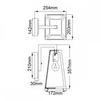 KL-DELISON-M-RZ Delison 1 Light Outdoor Medium Wall Lantern Rubbed Bronze