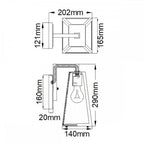 KL-DELISON-S-RZ Delison 1 Light Outdoor Small Wall Lantern Rubbed Bronze