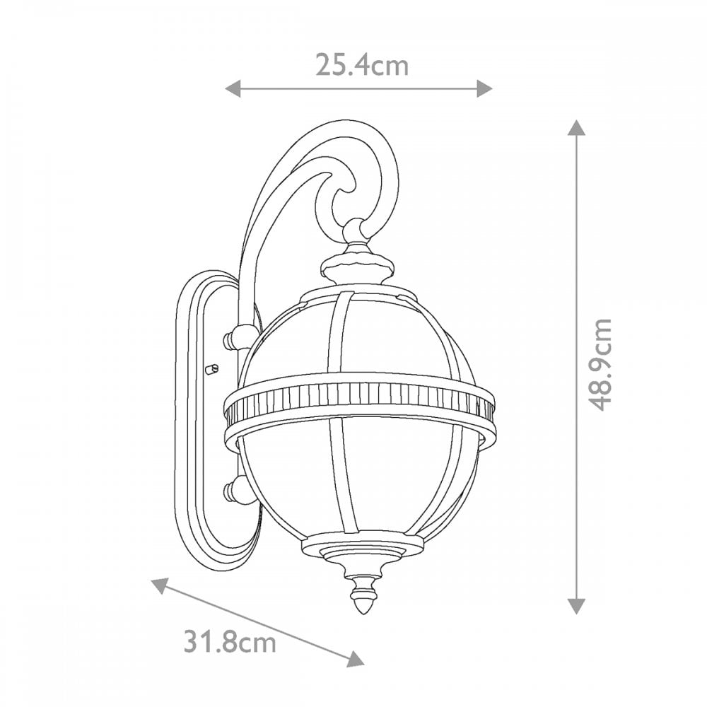 KL-HALLERON-2S-BU Halleron 2 Light Outdoor Wall Lantern Burnished Bronze