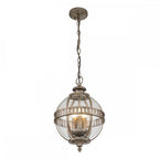 KL-HALLERON-8M-BU Halleron 3 Light Outdoor Chain Lantern Burnished Bronze