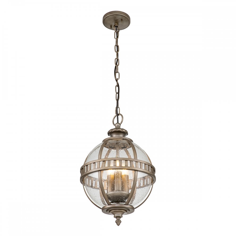 KL-HALLERON-8M-BU Halleron 3 Light Outdoor Chain Lantern Burnished Bronze