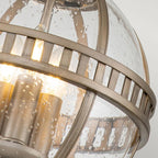 KL-HALLERON-8M-BU Halleron 3 Light Outdoor Chain Lantern Burnished Bronze