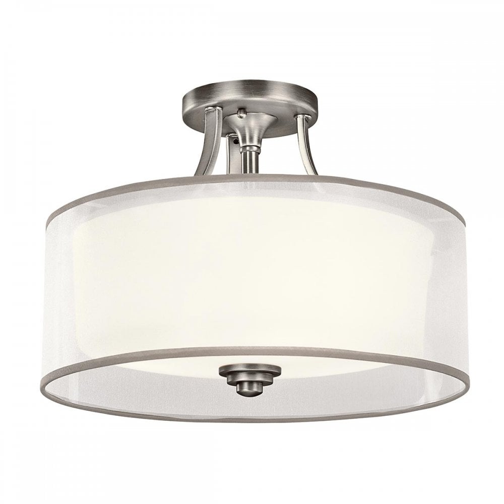 KL-LACEY-SF-AP Lacey 3 Light Ceiling Semi-Flush Antique Pewter