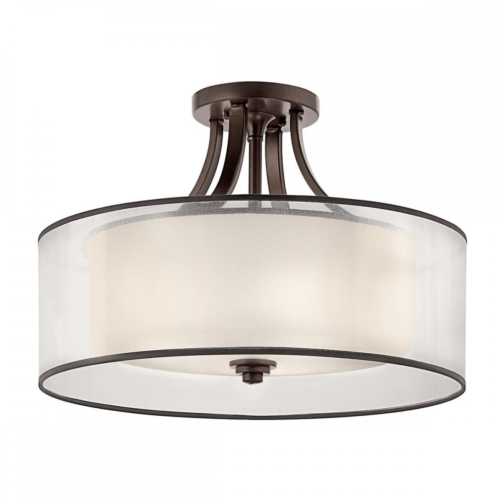 KL-LACEY-SFM-MB Lacey 4 Light Ceiling Semi-Flush Mission Bronze